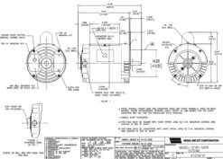K1034LV1 Century 1/3 Hp 1800 RPM 56C Frame ODP (no Base) 115/230V Motor -3c Shop 1034 line 32036.1617975234
