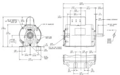 RS1034A Century 1/3 Hp (1 Speed) 115/230V 1800 RPM ODP 48Z Frame Cap Start Resilient Base Motor -3c Shop 1034 line 39596.1632924505