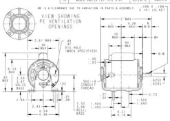 C1155 Marathon 3/4 Hp (1 Speed) 115/208-230V 3600 RPM ODP 56 Frame Cap Start Resilient Base Motor -3c Shop 115 line 40807.1632149614