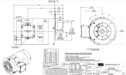 119488.00 Leeson Washguard 1 1/2 Hp 1800 RPM 208-230/460V 3-Phase 56C Frame TEFC (no Base) Motor -3c Shop 1188 line 83967.1690830834
