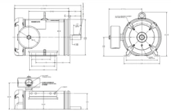 132647.00 Leeson Extreme Duck 3 Hp 1800 RPM 230/460V 3-Phase 184TC Frame TEFC (base) Motor -3c Shop 1347 line 31215.1690472932