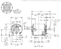 H157 Marathon 1/6 Hp (1 Speed) 115V 1800 RPM ODP 48Z Frame Resilient Base Blower Motor -3c Shop 157 line 89432.1628101878