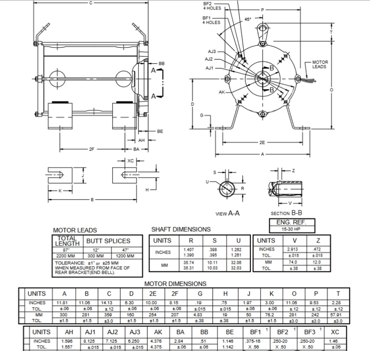 EZ15S1GZ Nidec 15 Hp 3600 RPM 575V 3-phase 160ZBS Frame Oil Submersible Elevator Motor 4 EZ15S1GZ Nidec 15 Hp 3600 RPM 575V 3-phase 160ZBS Frame Oil Submersible Elevator Motor - Image 2