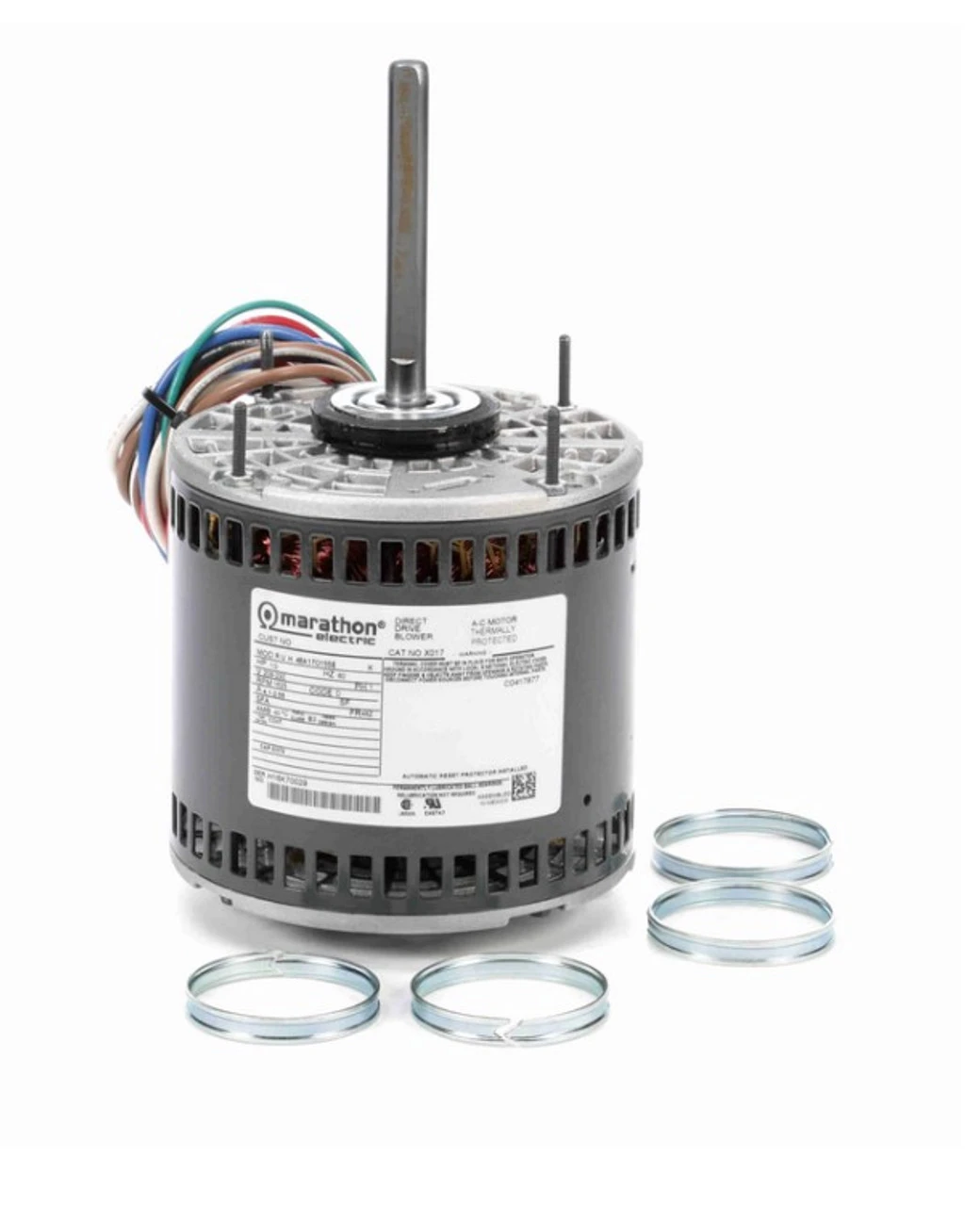 X017 Marathon 1/2 Hp 115V 1625 RPM (3 Speed) OPAO 48Z Frame Blower Motor 3 X017 Marathon 1/2 Hp 115V 1625 RPM (3 Speed) OPAO 48Z Frame Blower Motor