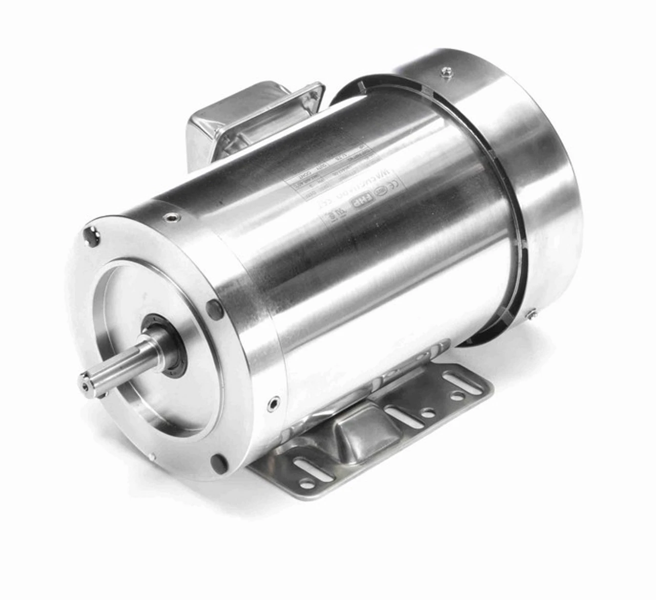 191417.00 Leeson 1 Hp 1200 RPM 208-230/460V 56HC Frame (Rigid Base) TEFC 3-Phase All-Stainless Wash-Down Motor 4 191417.00 Leeson 1 Hp 1200 RPM 208-230/460V 56HC Frame (Rigid Base) TEFC 3-Phase All-Stainless Wash-Down Motor - Image 2