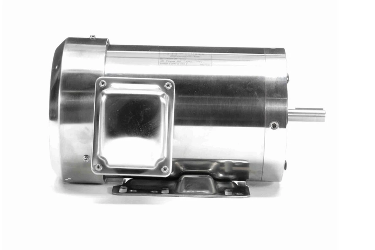 191417.00 Leeson 1 Hp 1200 RPM 208-230/460V 56HC Frame (Rigid Base) TEFC 3-Phase All-Stainless Wash-Down Motor 5 191417.00 Leeson 1 Hp 1200 RPM 208-230/460V 56HC Frame (Rigid Base) TEFC 3-Phase All-Stainless Wash-Down Motor - Image 3