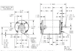 H197 Marathon 1/6 Hp 1200 RPM 115V TENV 48 Frame Split-Phase Farm Motor -3c Shop 197 line 41740.1622822809