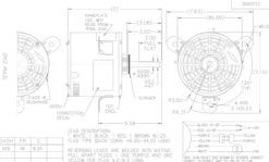 X222 Marathon 1/3 Hp (2 Speed) 230V 1075/825 RPM OPAO 48Y Frame PSC Lug Mount Motor -3c Shop 222 line 60584.1634660487