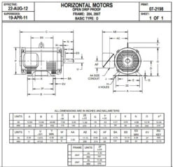 D25P2D Nidec | 25 Hp 1800 RPM 284T Frame 208-230/460V ODP Electric Motor Nidec -3c Shop 284 6T 08322.1588690103