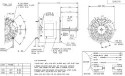 X297 Marathon 1/3 Hp 208-230V 1075 RPM TEAO Shaft Down 48Z Frame Condenser Fan Motor -3c Shop 297 line 95781.1625673715