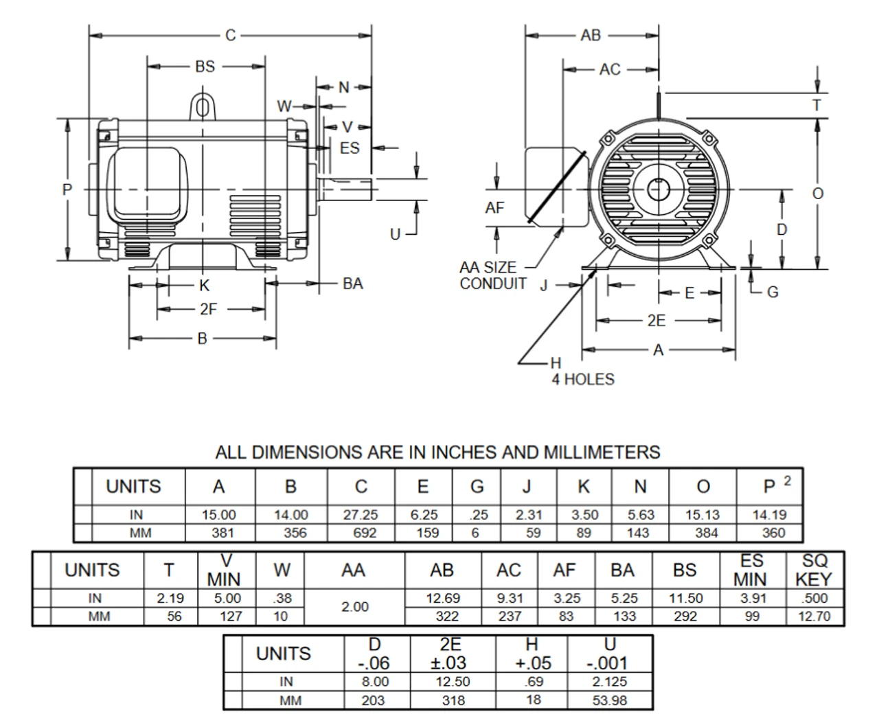 DH60S2BF Nidec 60 Hp 1800 RPM 230/460V ODP 326T (Rigid Base) 3-Phase Dry Elevator Motor 4 DH60S2BF Nidec 60 Hp 1800 RPM 230/460V ODP 326T (Rigid Base) 3-Phase Dry Elevator Motor - Image 2