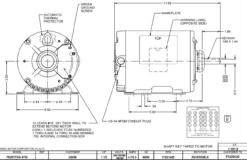 FD32EA2D Nidec 1 1/2 HP 1800 RPM ( 1 Speed, 3-Phase) 208-230/460V 56H Frame TEAO Farm Fan Motor -3c Shop 32ea2d line 89738.1679591946