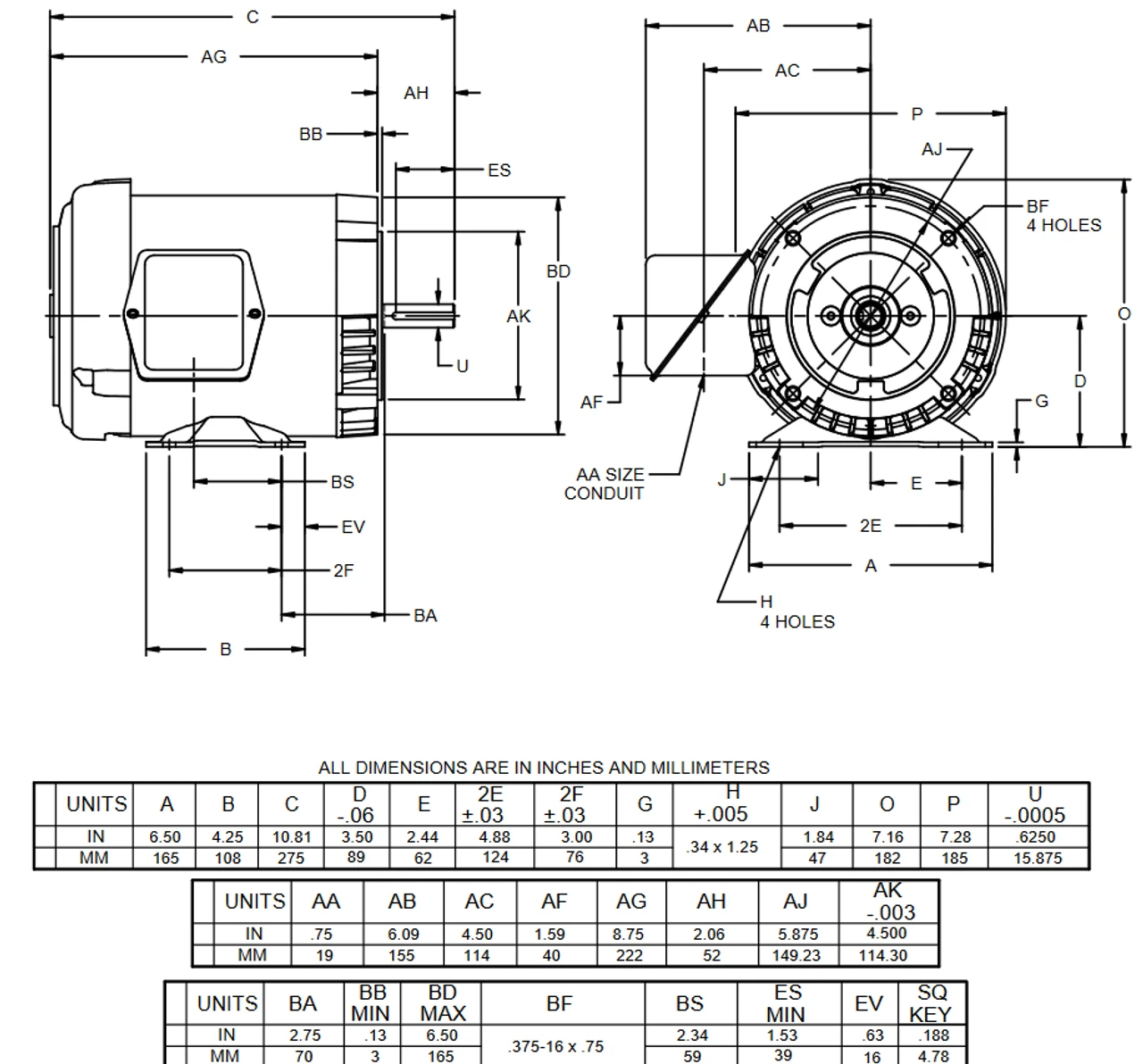U34S3AC Nidec 3/4 Hp 1200 RPM 56C Frame 208-230/460V TEFC 3-Phase Electric Motor 4 U34S3AC Nidec 3/4 Hp 1200 RPM 56C Frame 208-230/460V TEFC 3-Phase Electric Motor - Image 2