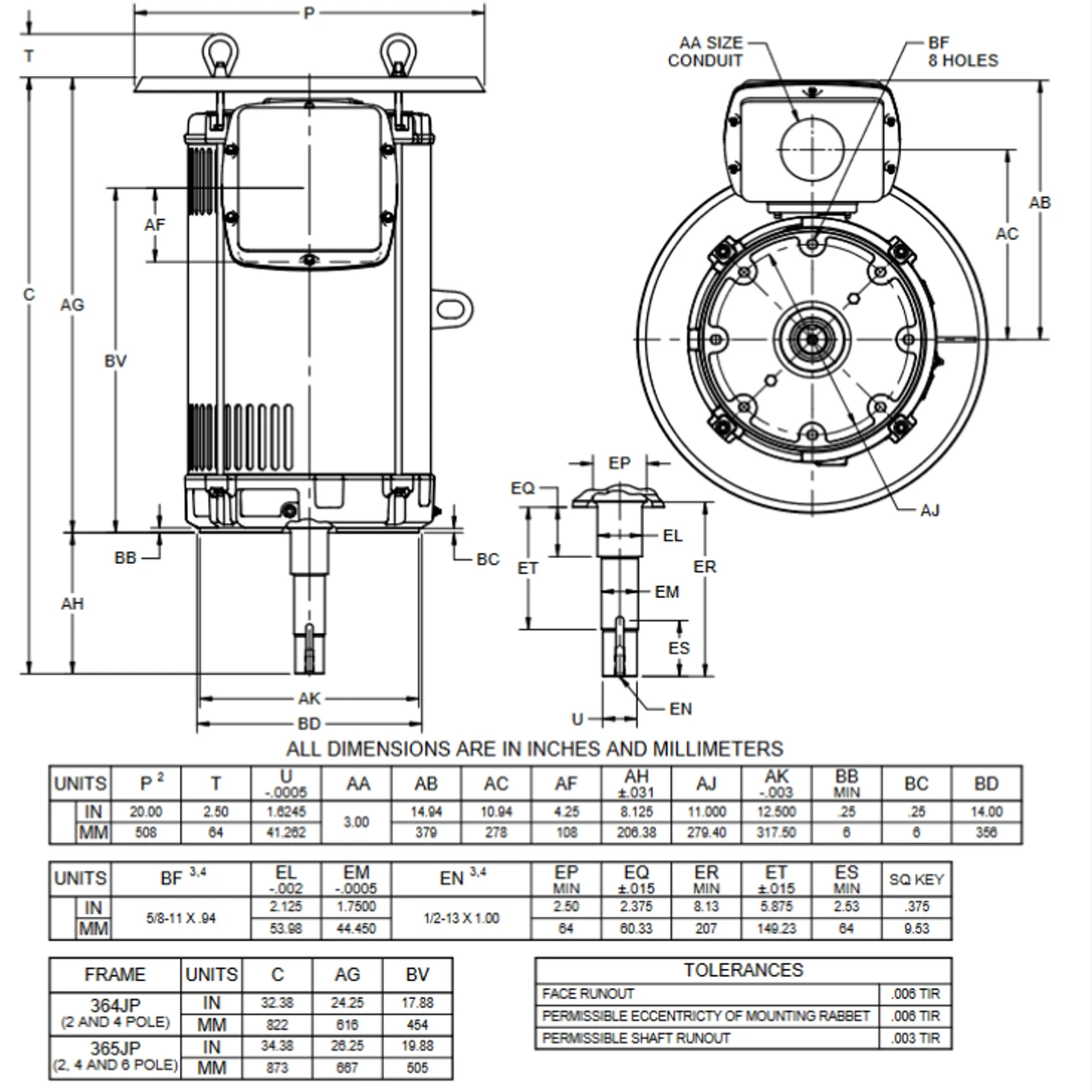 FF75E1EV Nidec 75 Hp 3600 RPM 3-phase 364JP Frame 230/460V ODP Vertical Close-Coupled Fire Pump Motor 4 FF75E1EV Nidec 75 Hp 3600 RPM 3-phase 364JP Frame 230/460V ODP Vertical Close-Coupled Fire Pump Motor - Image 2