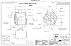 Model 380 Century 1/6 Hp 1075 RPM 1-Speed 5" Diameter 115V Century Motor # 380 -3c Shop 380 dim 73139.1530795122