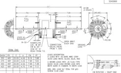 X045 Marathon 1/3 Hp 208-230V 1075 RPM (3 Speed) OPAO 48Y Frame Double-Shaft Blower Motor -3c Shop 45 line 81060.1627921024