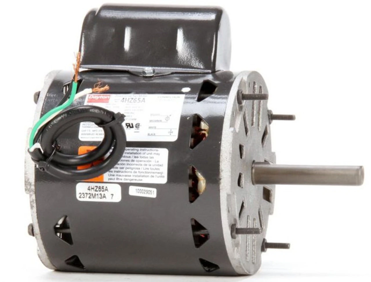 4HZ65 Dayton 1/4 HP Direct Drive Blower Motor 850 RPM 115V 3 4HZ65 Dayton 1/4 HP Direct Drive Blower Motor 850 RPM 115V