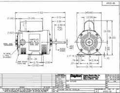 4YU22 Dayton 1/2 HP Direct Drive Blower Motor 860 RPM 115/230V -3c Shop 4YU22dim 74526.1462905508