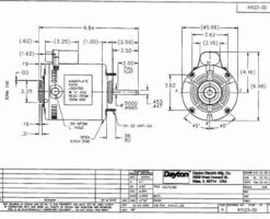 4YU23 Dayton 1/6 HP Direct Drive Blower Motor 1140 RPM 115V -3c Shop 4YU23dim 20192.1461344240