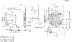 X533 Marathon 1/2 Hp 3-phase 208-230/460V 1075 RPM OPAO 56Z Frame Condenser Fan Motor -3c Shop 533 line 44625.1626366470