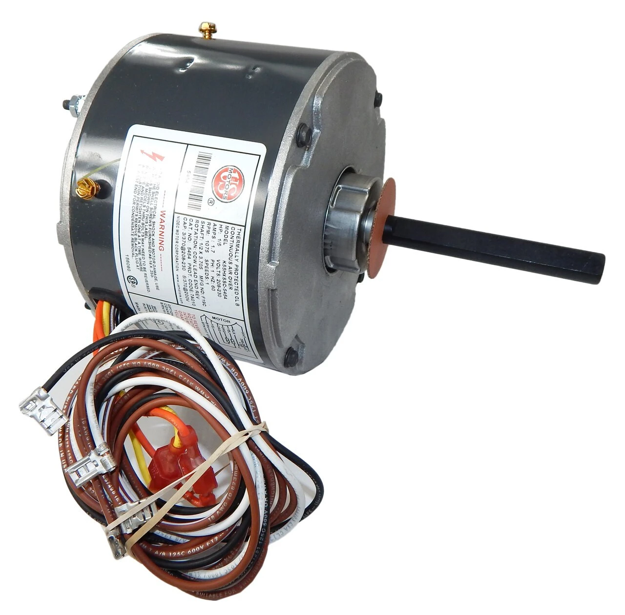 5454 Nidec | 1/5 Hp 1075 RPM 1-Speed 208-230V; 5.6" Blower Motor 3 5454 Nidec | 1/5 Hp 1075 RPM 1-Speed 208-230V; 5.6" Blower Motor