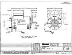 1.5 HP Direct Drive Blower Cap Start Motor 1725 RPM 115/208-230V Dayton 5BE60 -3c Shop 5BE60DIM 76982.1462993006