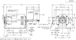 X602 Marathon 1/2 Hp (1 Speed) 115/208-230V 1800 RPM ODP 56Z Frame PSC Resilient Base Motor -3c Shop 602 line 74052.1634756214