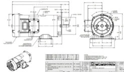 Z614 Marathon 1 1/2 Hp 180 V DC SCR 1750 RPM Perm. Magnet C-Face 56C Frame TEFC (rigid Base) -3c Shop 614 line 93625.1621611348