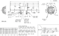 X065 Marathon 1/8 Hp 208-230V 1075 RPM (3 Speed) OPAO 48Y Frame Double-Shaft Blower Motor -3c Shop 65 line 29377.1627660484