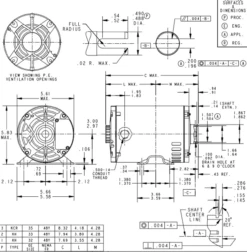 HG679 Marathon 1/4 Hp Carbonator Pump Motor 1800 RPM 115V, 48Y ODP Frame (rigid Base) Marathon -3c Shop 679 line 67500.1604503337