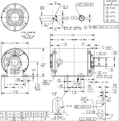H926 Marathon 1/2 Hp Carbonator Pump Motor 1800 RPM 115V, 48Y ODP Frame (resilient Base) -3c Shop 926 line 46781.1604602562