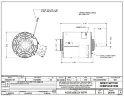6603 Nidec | 3/4 Hp 1075 RPM 1-Speed 208-23/460V; 5.6" Condenser Motor -3c Shop Nidec 6603 Line 97715.1572022530