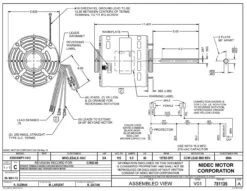8904 Nidec | 3/4 Hp 1075 RPM 3-Speed 115V; 5.6" Blower Motor -3c Shop Nidec 8904 Line 55509.1569946530