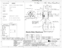 U6432 Century 1/15 Hp 1050 RPM 1-Speed 5" Diameter 115V Century Motor # U6432 -3c Shop U6432 dim 90923.1531228826