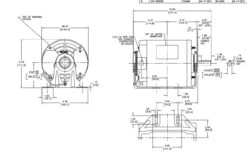 ARB2054L3 Century 1/2 Hp 115/208-230V 1800 RPM TEAO 56 Frame Split Phase Resilient Base Motor -3c Shop l3 line 01104.1633104450